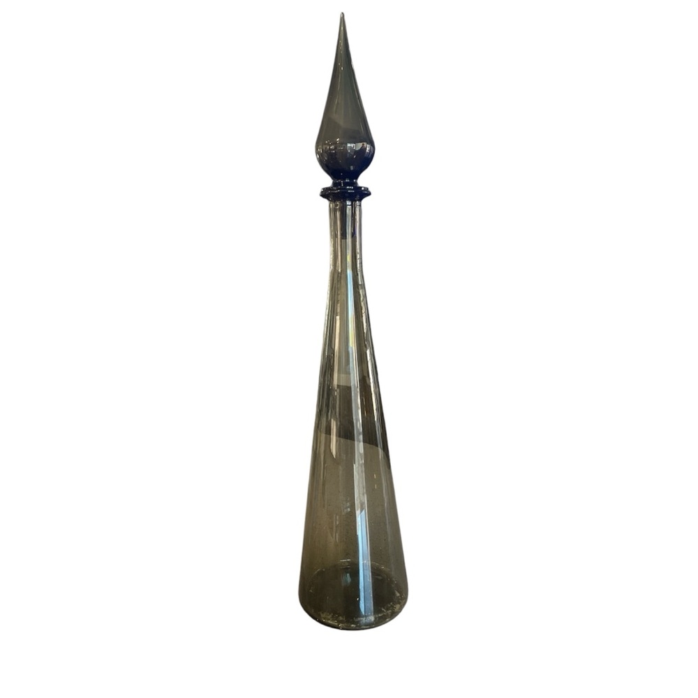 Vintage MCM Smoke Gray/Charcoal Genie bottle decanter
